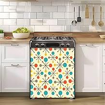 Abstract minimalist retro dishwasher magnet cover