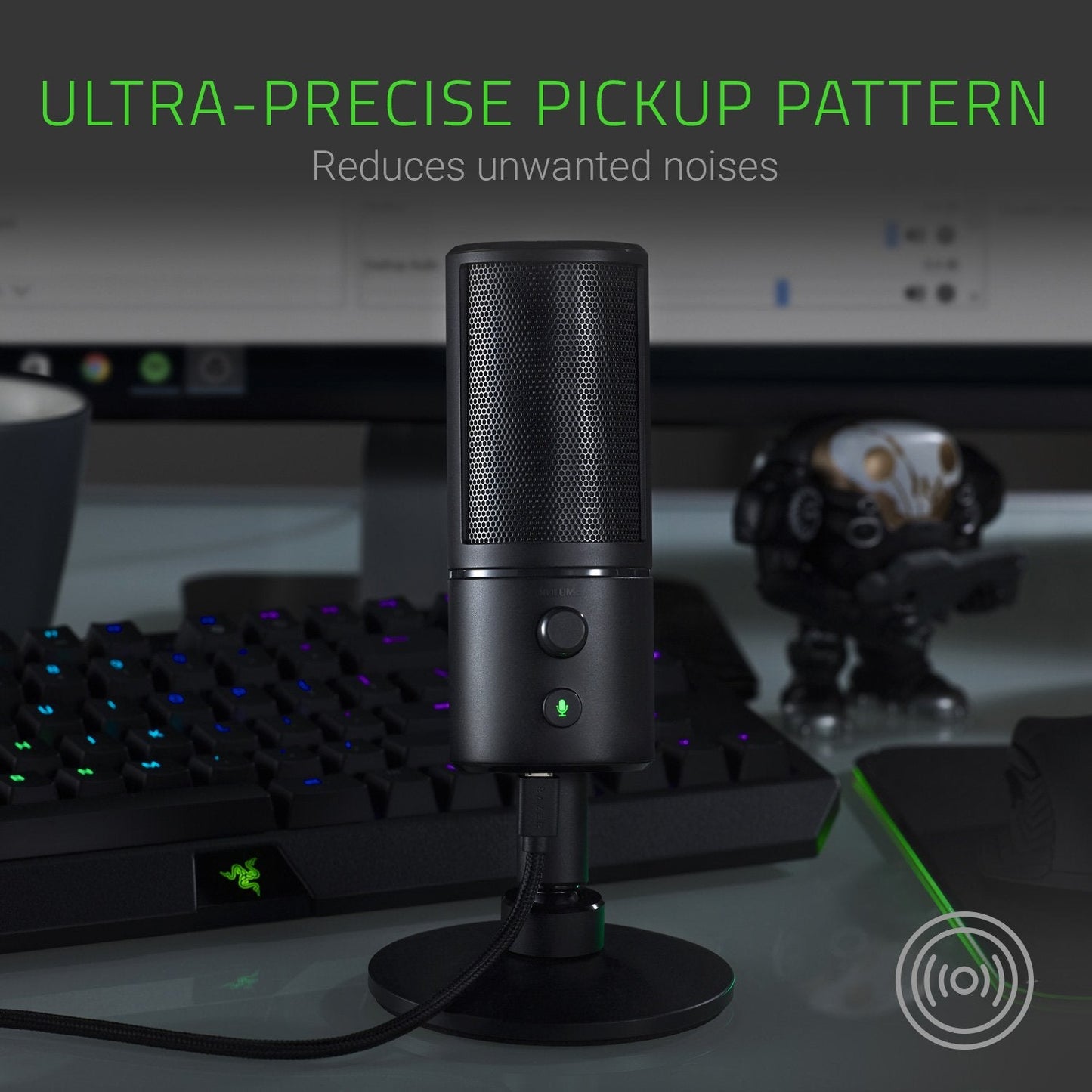 Seiren X USB Streaming Microphone: Professional Grade - Built-in Shock Mount - Supercardiod Pick-Up Pattern - Anodized Aluminum - Classic Black