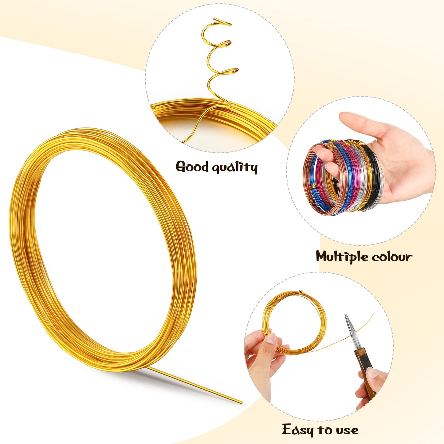 Multi-Colored Aluminum Jewelry Wire for Craft and Beading