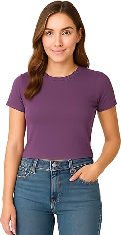 Women's Short Sleeve Crop Top and Workout Shorts