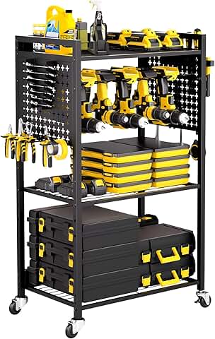 4-Tier Heavy Duty Rolling Tool Organizer Cart