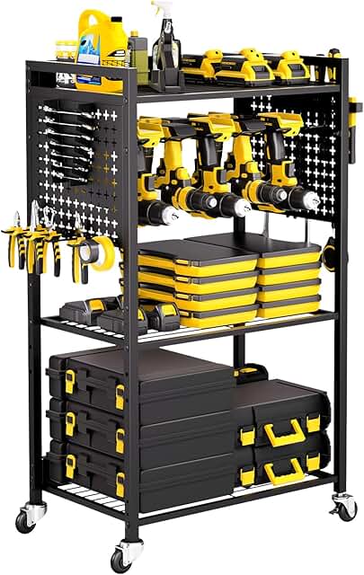 4-Tier Heavy Duty Rolling Tool Organizer Cart