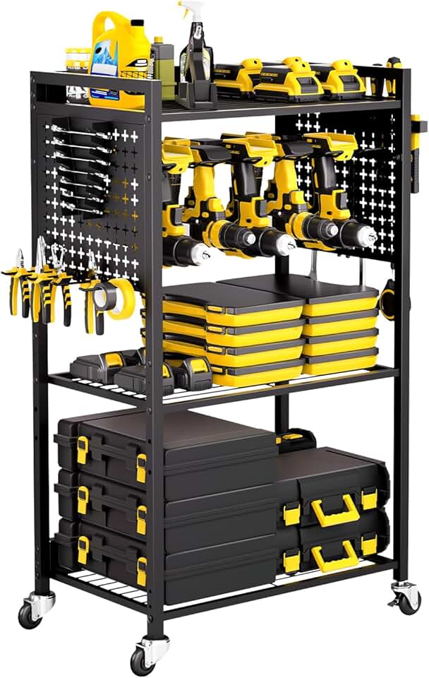 4-Tier Heavy Duty Rolling Tool Organizer Cart