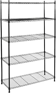 5-Tier Adjustable Metal Storage Shelves, 35"L x 13.4"W x 64.3"H