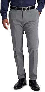 Men's Slim-Fit Flat Front Khaki Casual Pants