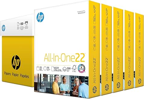 8.5x11 All-Purpose 22 lb Paper, 5 Reams, 2,500 Sheets