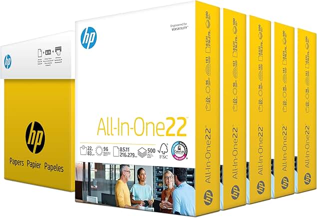 8.5x11 All-Purpose 22 lb Paper, 5 Reams, 2,500 Sheets