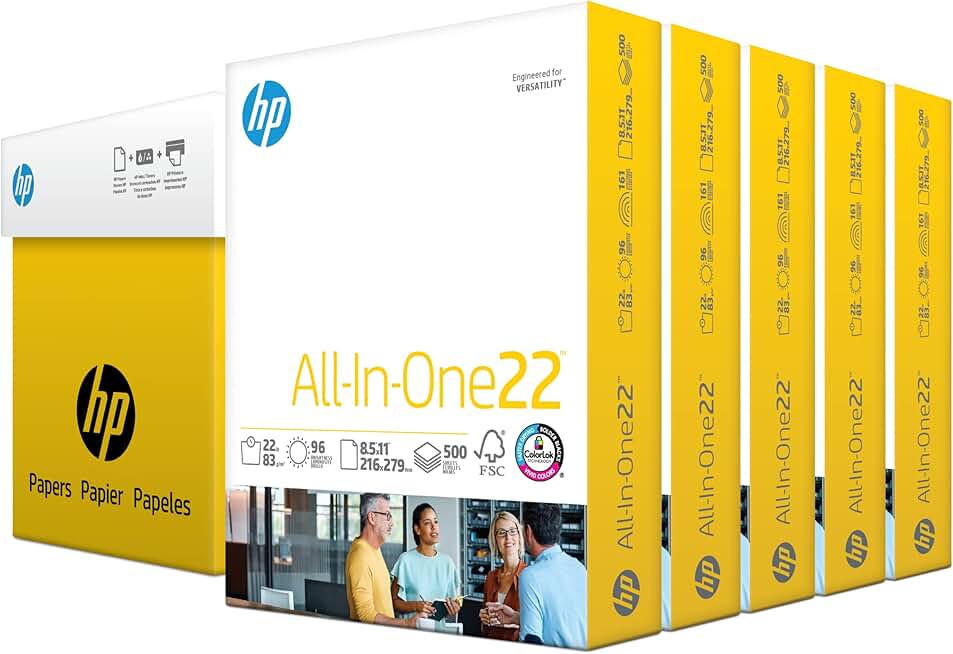 8.5x11 All-Purpose 22 lb Paper, 5 Reams, 2,500 Sheets