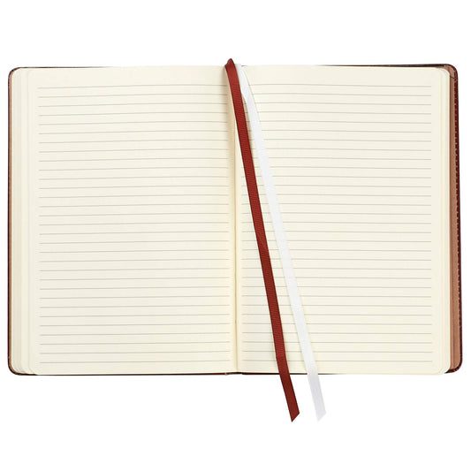 Brown Leather Journal Notebook, 6" x 8.5", 240 Pages