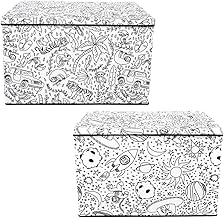 Two Kid's Coloring Bins with Washable Markers