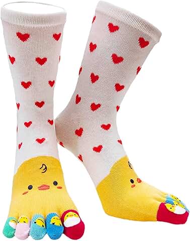 Women's cute animal pattern toe socks