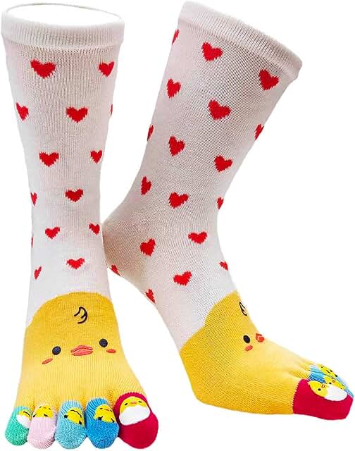 Women's cute animal pattern toe socks