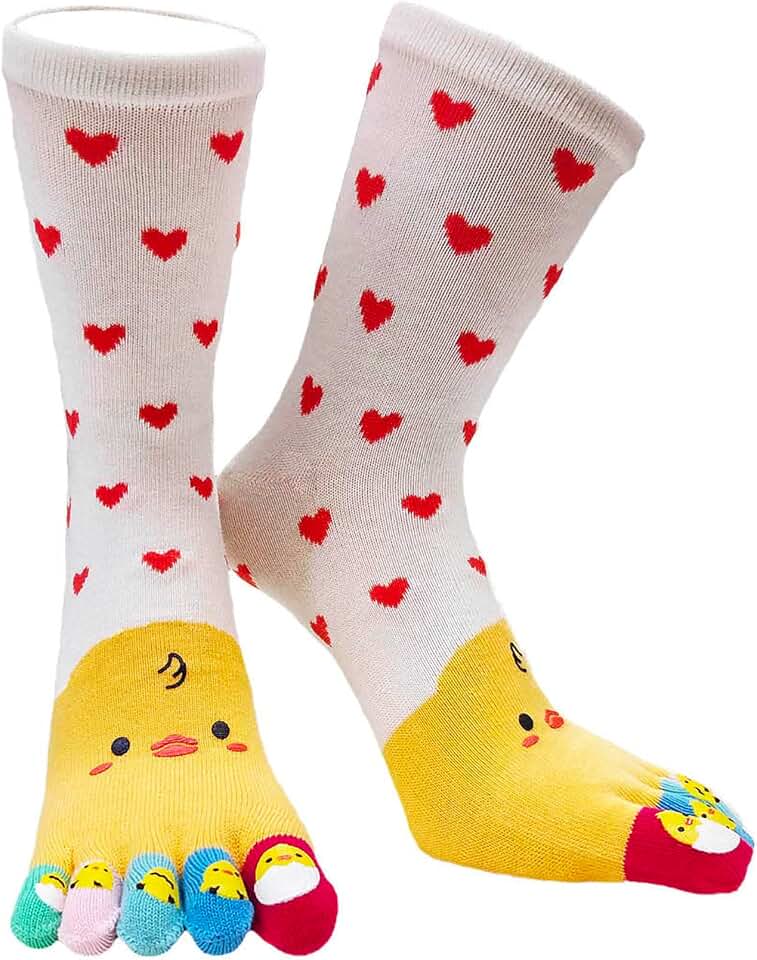 Women's cute animal pattern toe socks
