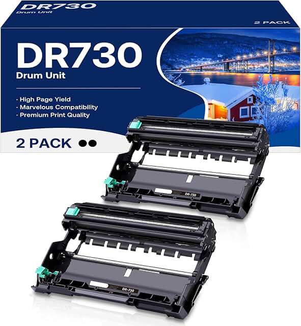 DR730 Drum Unit Replacement for Laser Printers (2 Pack)