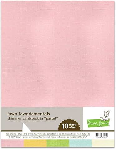 Pastel Shimmer Cardstock Pack of 10 Sheets