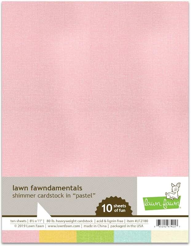 Pastel Shimmer Cardstock Pack of 10 Sheets
