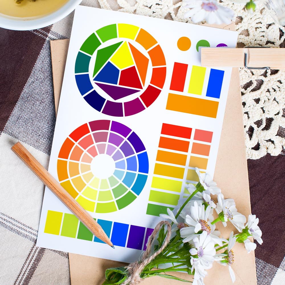 Round Reusable Painting Stencil 12x8 Inches for Canvas, Wall