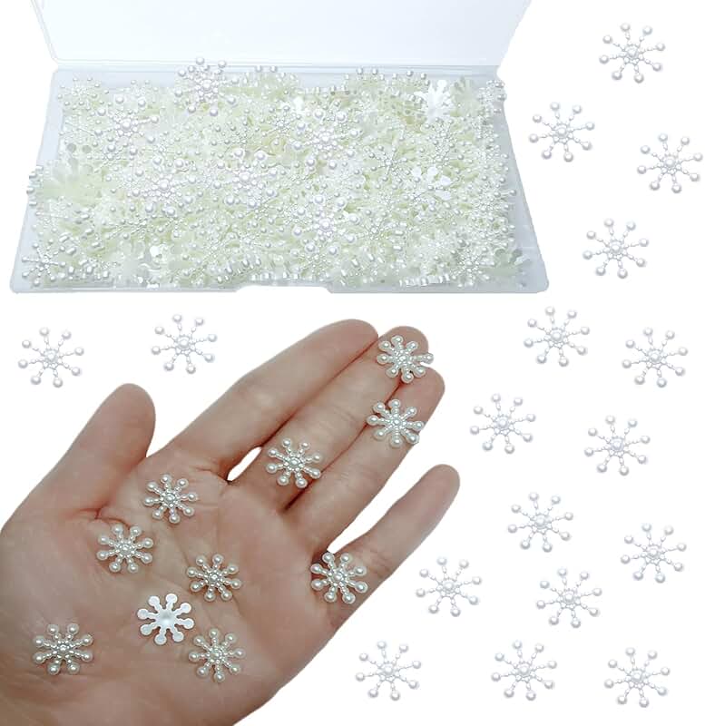 Mini Christmas Resin Snowflakes for Crafts and Decor