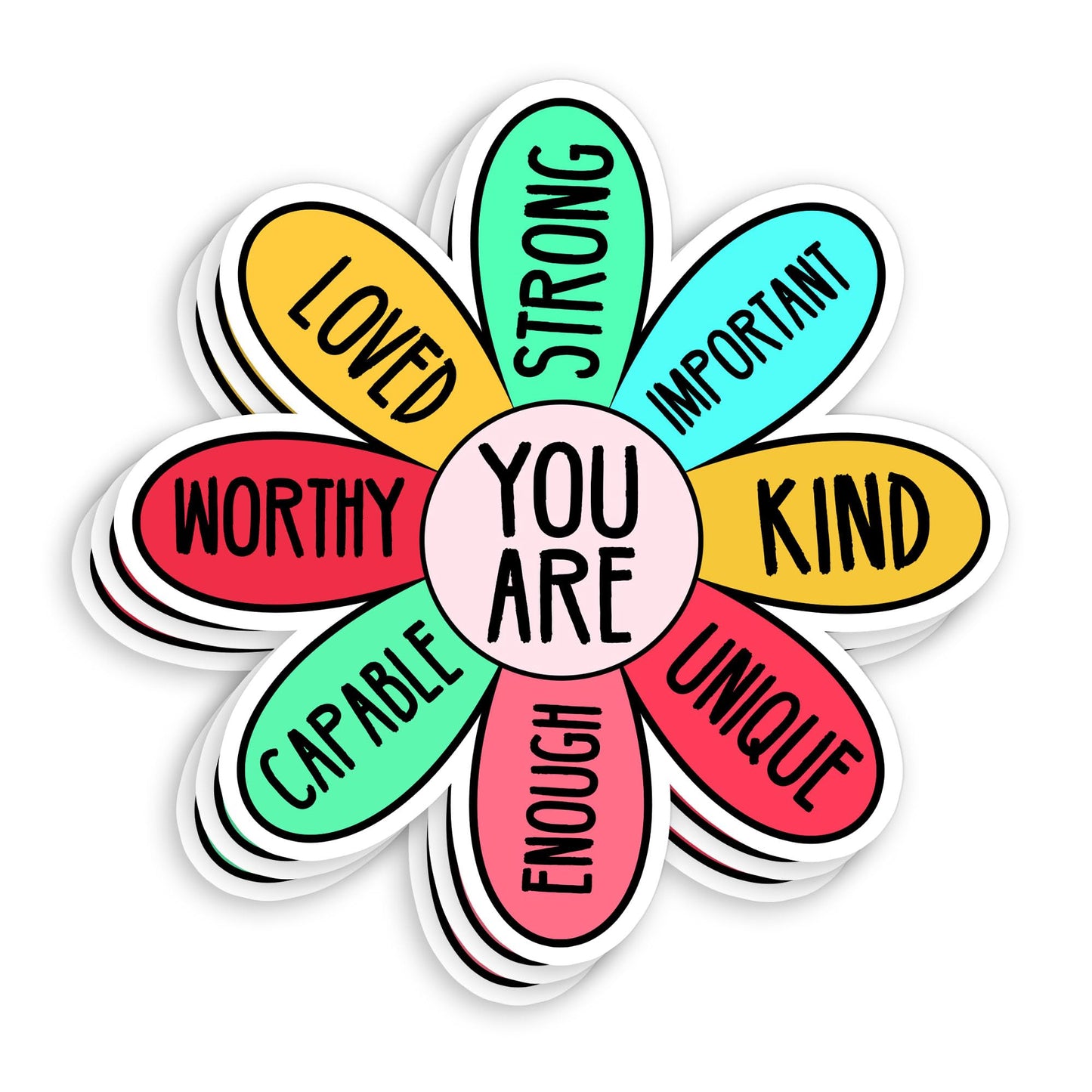 Three Unique and Loved Bible Verse Stickers, 2 Inches
