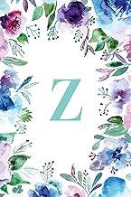 Portable blank lined monogram initial journal notebook