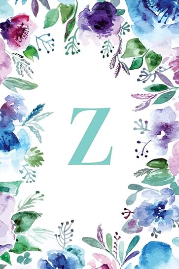 Portable blank lined monogram initial journal notebook