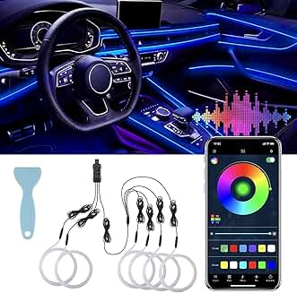 Wireless LED Interior Car Lights with USB and Music Sync