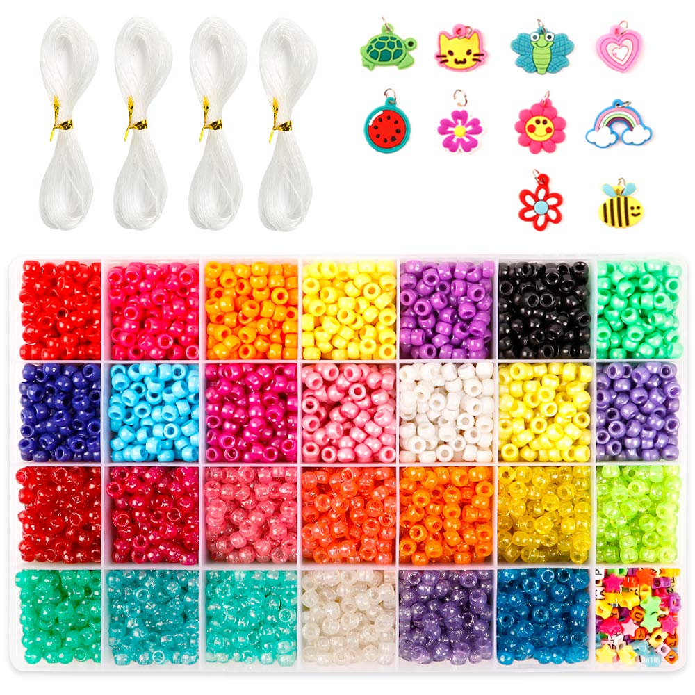 Colorful Pony Beads Set for Jewelry Making and Crafts