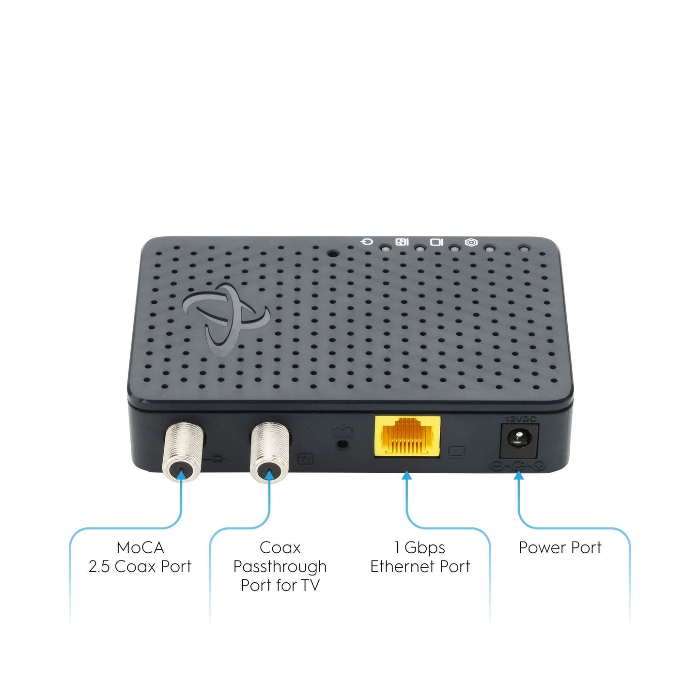 Bonded MoCA 2.5 Adapter for Ethernet Over Coax (2-Pack) | 1 Gbps Ethernet, 2.5 Gbps Over existing Coax Cable | Ideal Backbone for Mesh WiFi, Streaming and Gaming | 2 HTEM4 MoCA Adapters in Kit