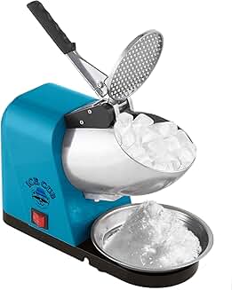 Blue Snow Cone Machine with 170W Ice Shaver