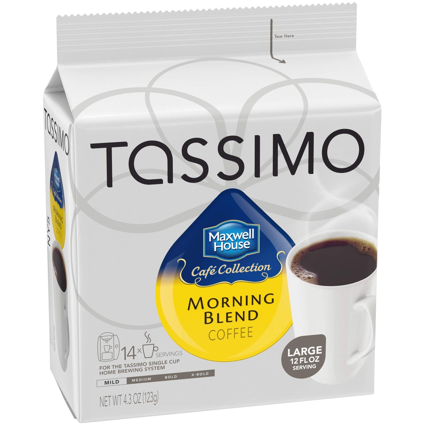 Morning Blend Timo Ground Coffee Brewing Pods 70 Count, 5 Packs of 14)