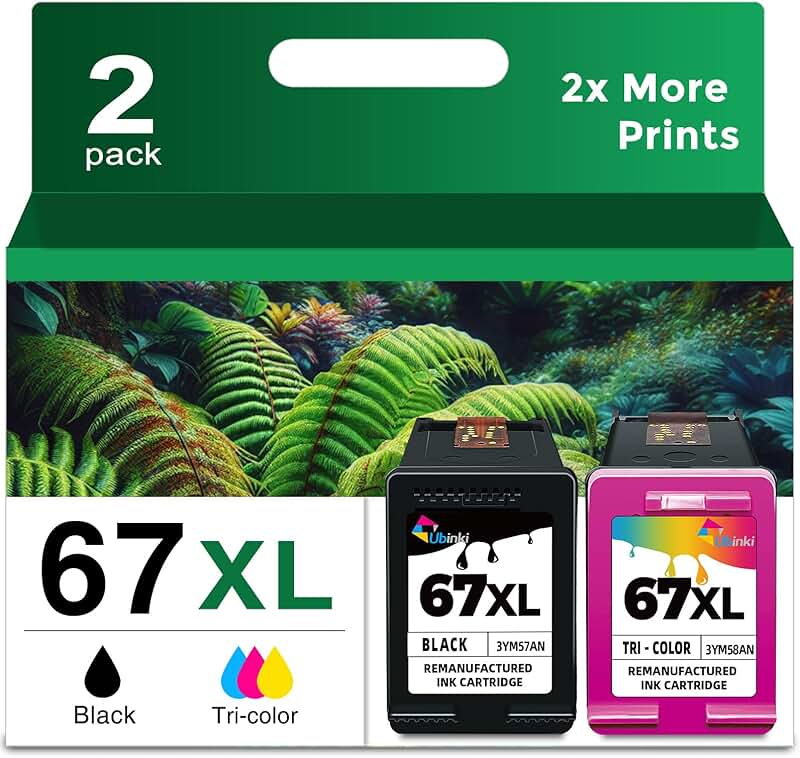 Black and color ink cartridge combo pack for printers