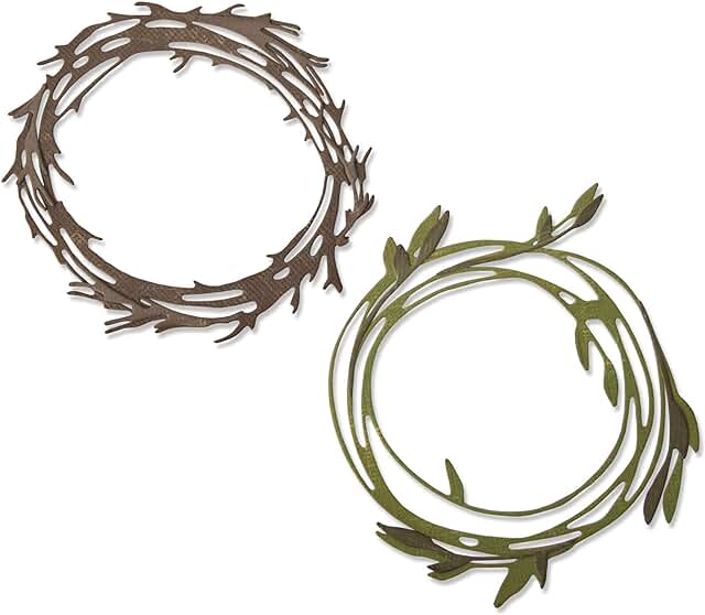 Set of 10 Funky Wreaths Cutting Dies
