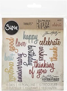 Celebration Words Script Thinlits Die