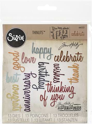 Celebration Words Script Thinlits Die