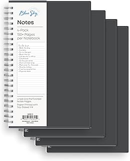 Gray 5.5" x 8.5" Notebook, 4 Pack