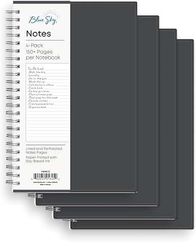 Gray 5.5" x 8.5" Notebook, 4 Pack