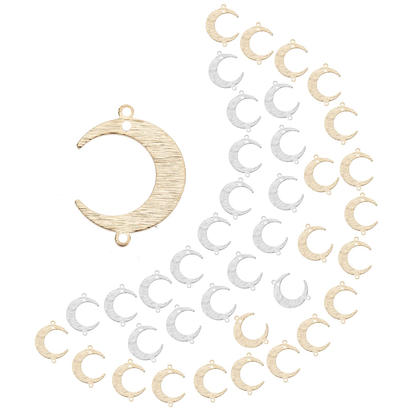 40pcs Crescent Moon Charms for Jewelry Making