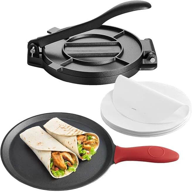 8-Inch Cast Iron Tortilla and Flatbread Press