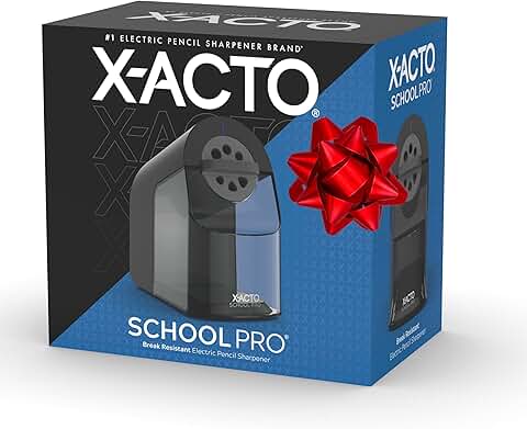 Electric Pencil Sharpener with Six Size Dial and Large Shavings Bin