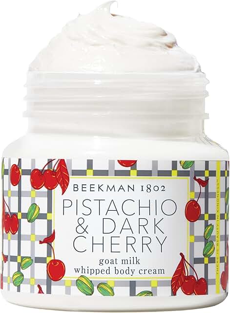 Pistachio and Dark Cherry Body Cream, 8 oz