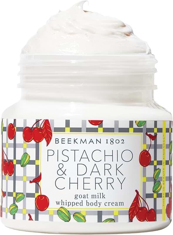 Pistachio and Dark Cherry Body Cream, 8 oz