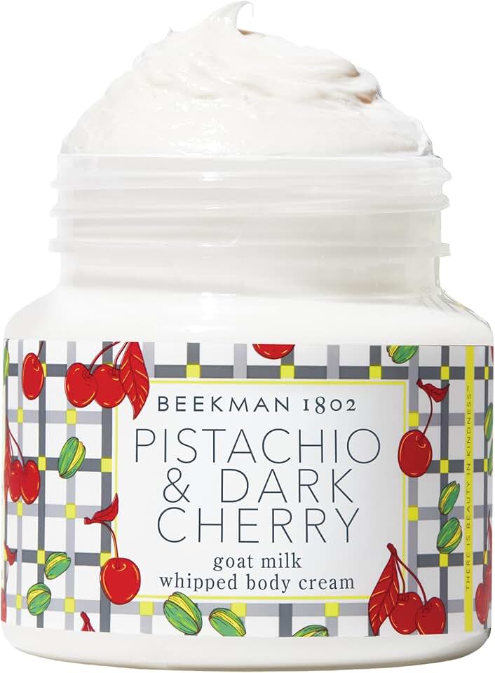 Pistachio and Dark Cherry Body Cream, 8 oz