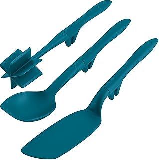 3-Piece Teal Blue Cooking Utensil Set