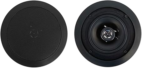 Pair of 5.25-inch 70V Ceiling Speakers with Aimable Tweeter