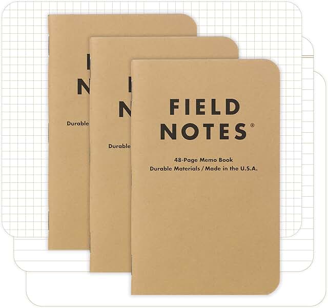 Kraft 3-Pack Memo Books, 48 Pages, 3.5" x 5.5"