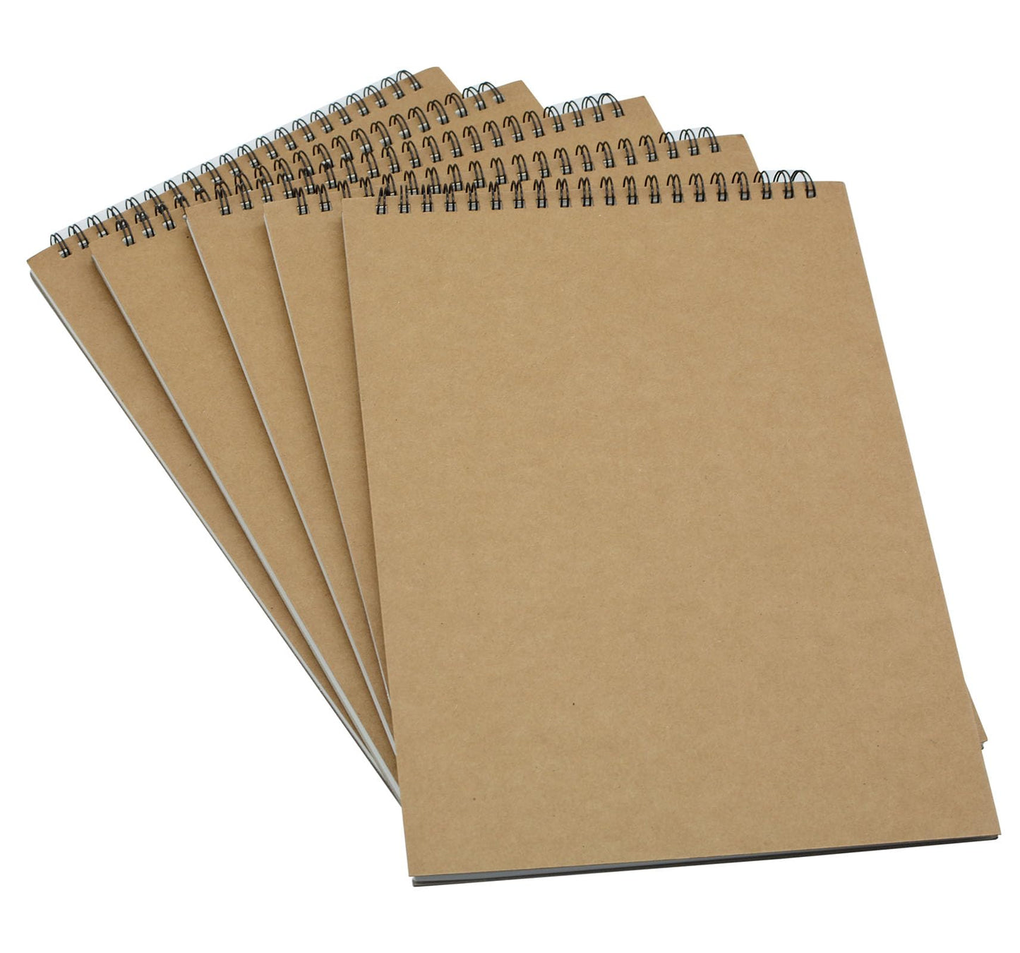 5 Pcs A5 Spiral Sketchbooks 120 GSM 60 Pages