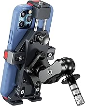 Metal Motorcycle Fork Stem Phone Mount with Lock and Dampener