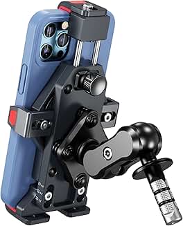 Metal Motorcycle Fork Stem Phone Mount with Lock and Dampener