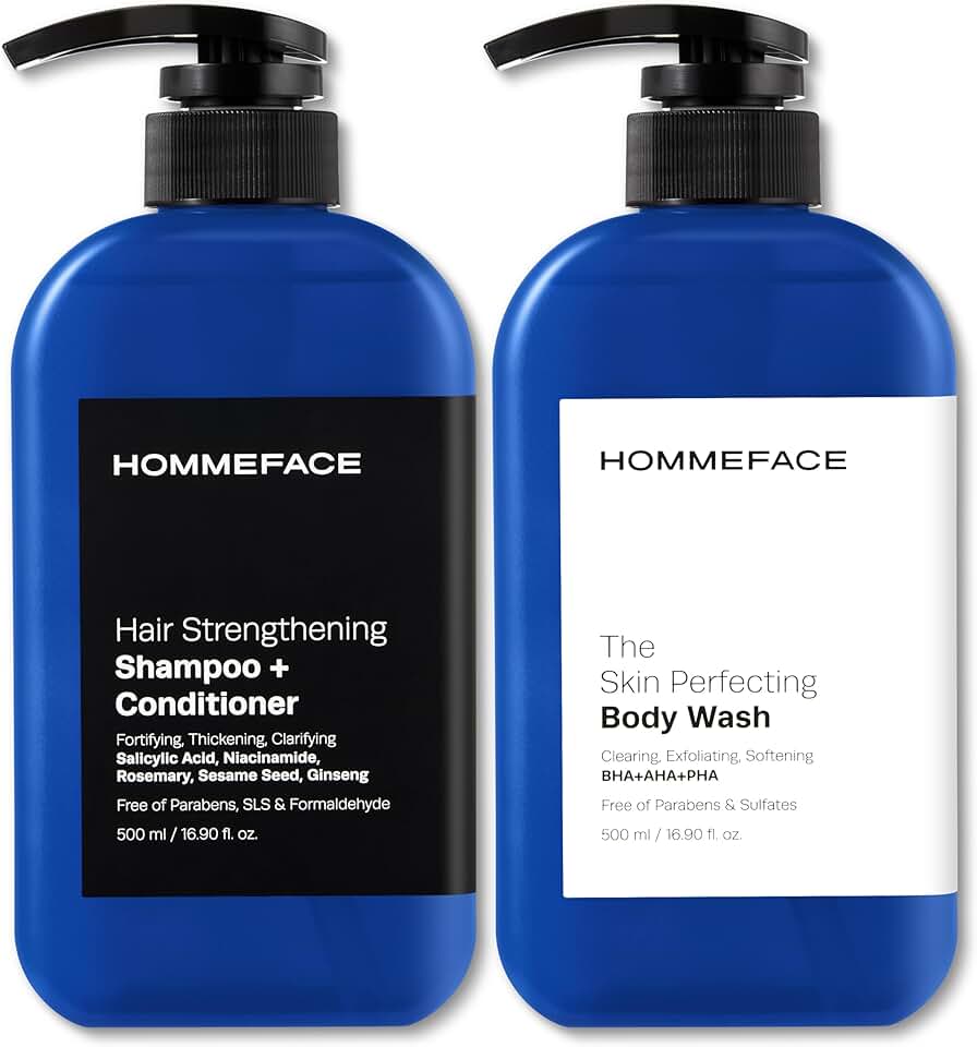 Men's 2-in-1 Shower Kit with Shampoo, Conditioner, and Body Wash