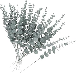 25 Artificial Eucalyptus Leaves for Decor and Arrangements